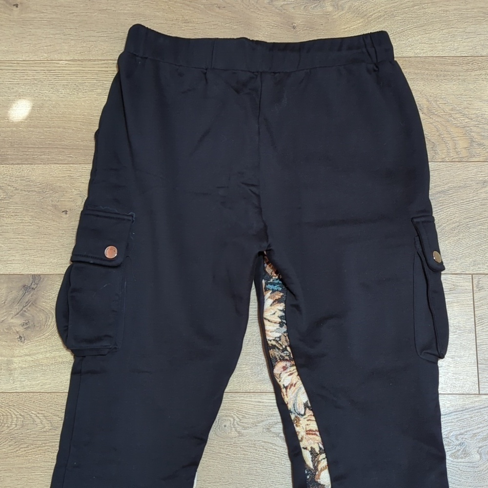 Valabasas Blek le Rat ORANGE MULTI FRENCH TERRY STACKED FLARE JEAN L - Picture 8 of 10